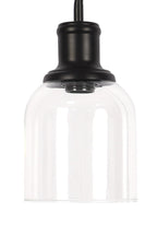 Velmora™ Bronze Table Lamp with Clear Glass Shade and USB/USB-C Ports