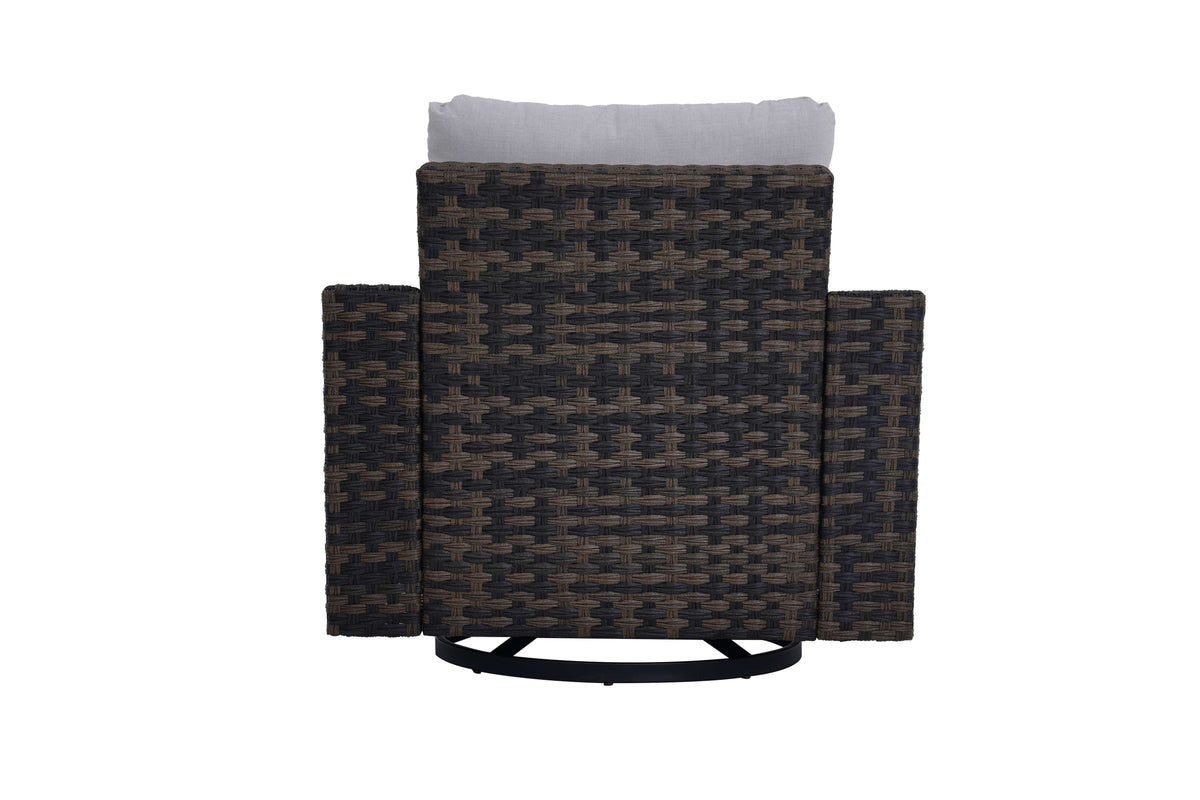 Velmora™ Rockport Club Swivel Chairs, Brown, 2 Pack