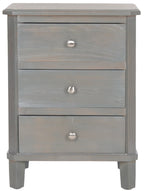 Velmora™ Joe Classic End Table with 3 Storage Drawers, French Grey