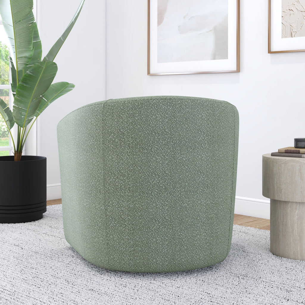 Velmora™ Boucle Swivel Accent Chair, Olive