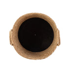 Velmora™ Natural and Black Round Rush Baskets, Set of 2