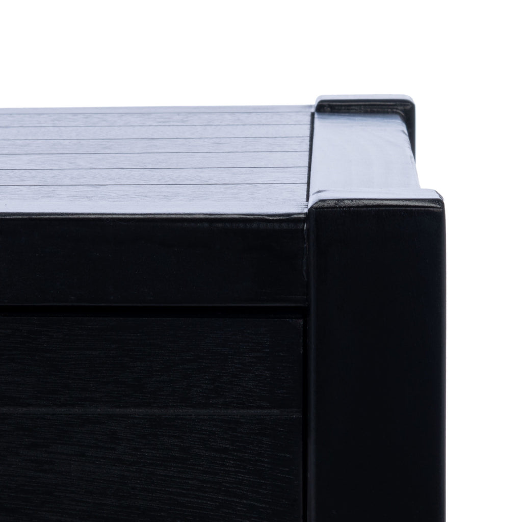 Velmora™ Filbert Solid 2 Drawer Coffee Table, Black