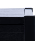 Velmora™ Filbert Solid 2 Drawer Coffee Table, Black