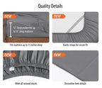 Velmora™ Super Soft Brushed Microfiber Bed Sheet Set, Blue Cove, King, 4 Piece