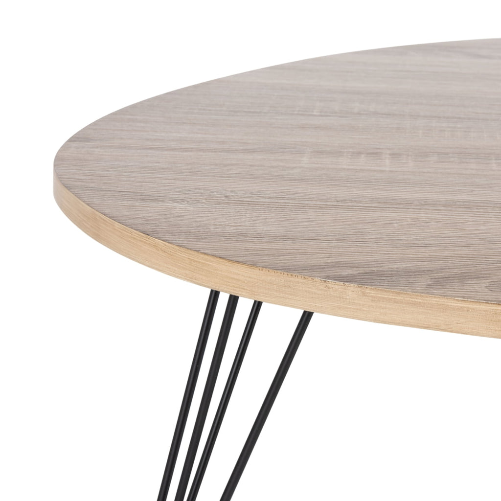 Velmora™ Wynton Retro Mid-Century Modern Coffee Table, Oak/Black