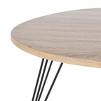 Velmora™ Wynton Retro Mid-Century Modern Coffee Table, Oak/Black