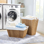 Velmora™ Resin Poly Rattan Laundry Hamper with Fabric Liner, Adult