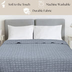 Velmora™ Check Matelasse Quilt, Washed Indigo, Full/Queen