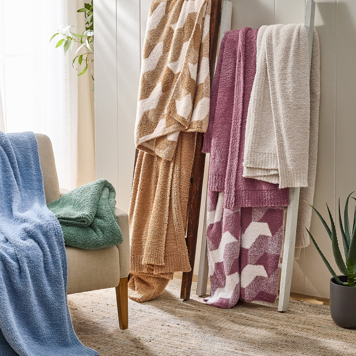 Velmora™ Cozy Knit Throw Blanket, Blue Silver, 50 x 72 in