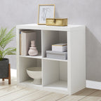 Velmora™ 4 Cube Storage Organizer, White Texture