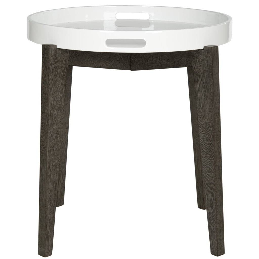 Velmora™ Ben Mid Century Lacquer Tray Top Side Table