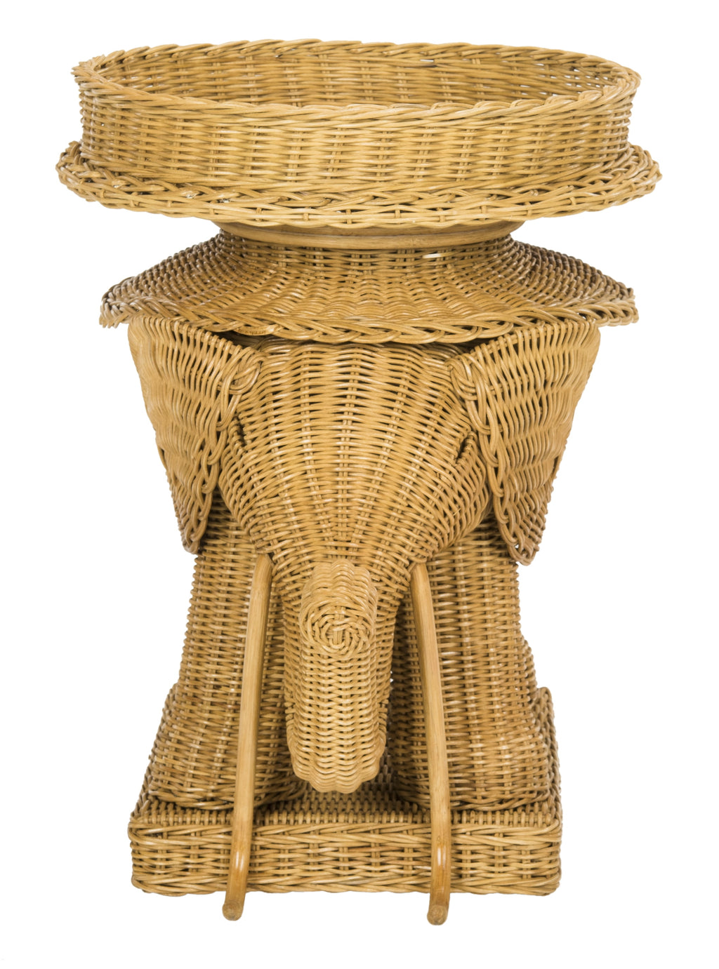 Velmora™ Balford Elephant Storage Accent Table with Tray Top, Natural