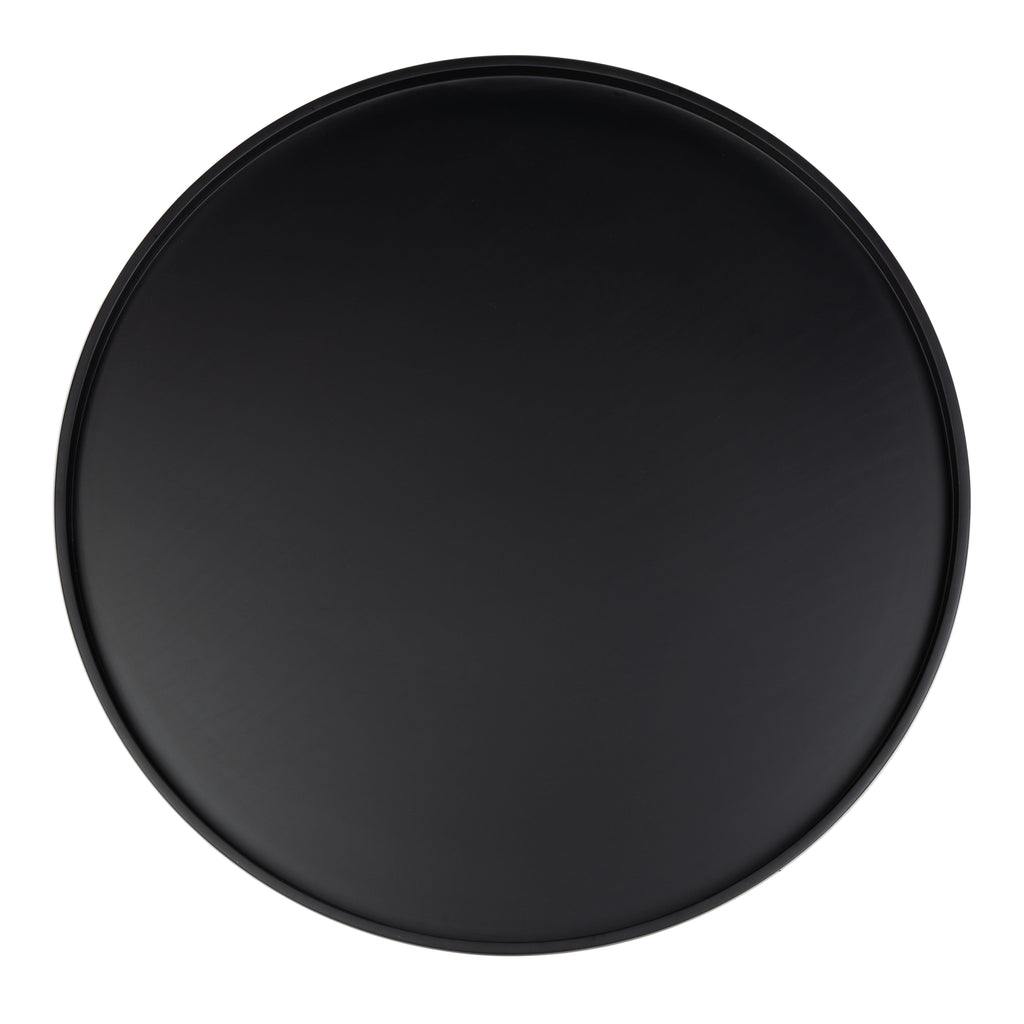 Velmora™ Fritz Modern Round Tray Top Coffee Table, Black