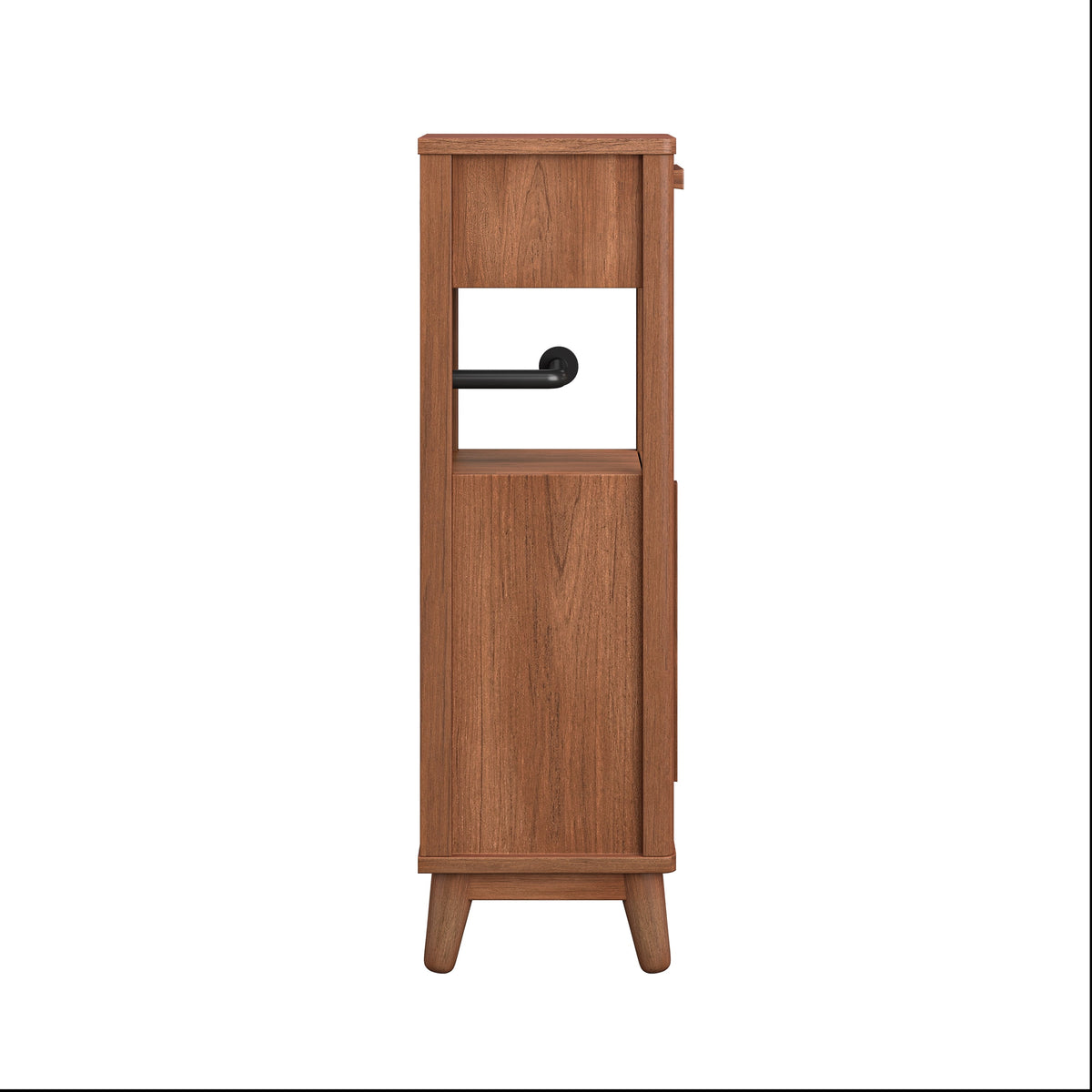 Velmora™ Greyson Slim Bathroom Storage Cabinet with Toilet Paper Holder, Walnut Finish