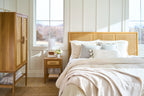 Velmora™ Springwood Caning Storage Accent Cabinet, Light Honey Finish