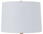 Velmora™ 20 in White Ball Table Lamp with White Shade