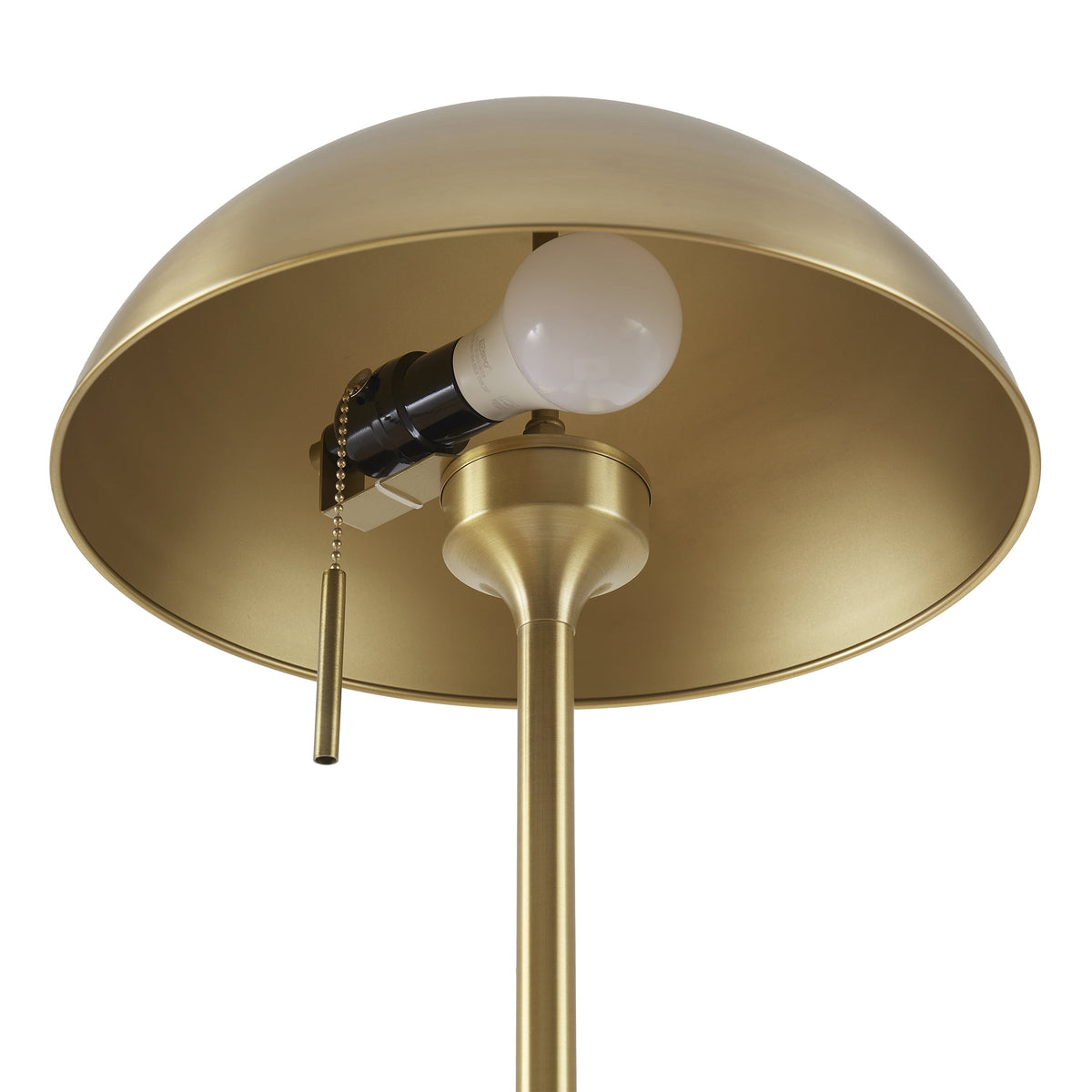 Velmora™ 62" Modern Pull-chain Brass Floor Lamp with Brass Dome Shade
