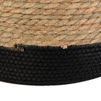 Velmora™ Natural and Black Round Rush Baskets, Set of 2