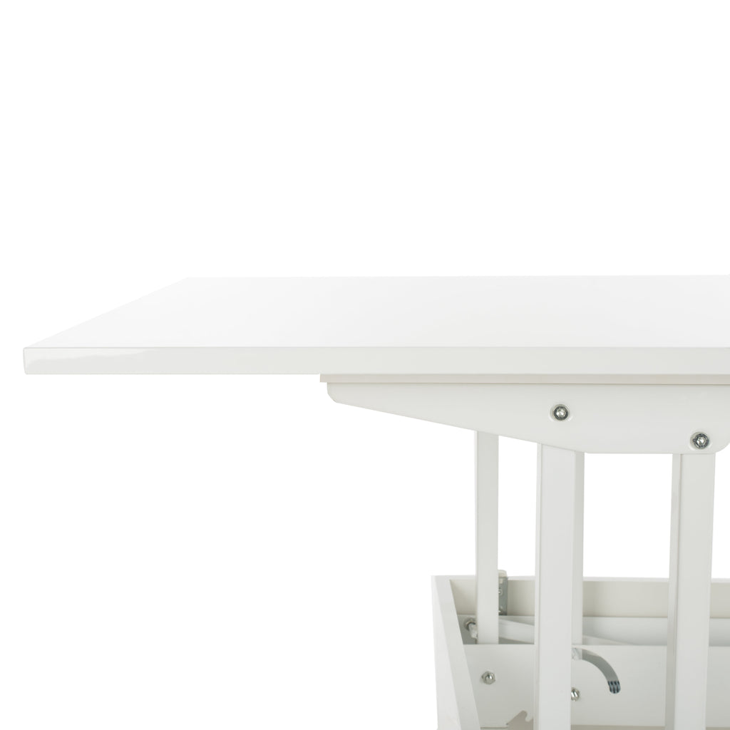 Velmora™ Vanna Lift-Top Solid Glam Coffee Table, White