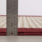 Velmora™ Faux Sisal Red Border Indoor Area Rug Set, 3 Piece