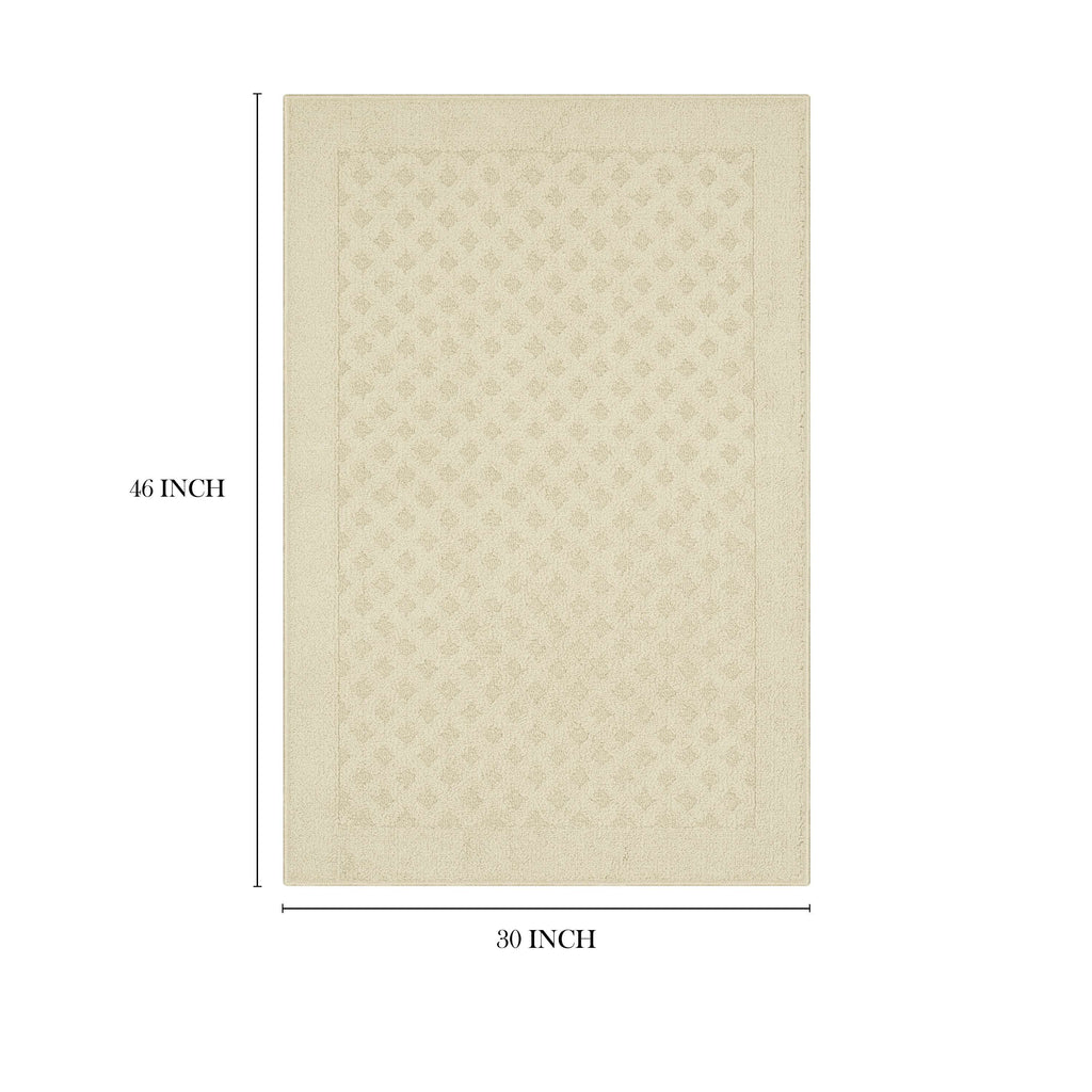 Velmora™ (2 pack) Dylan Solid Diamond Indoor Accent Rug, Beige, Skid-Resistant, 2 ft 6 in x 3 ft 10 in
