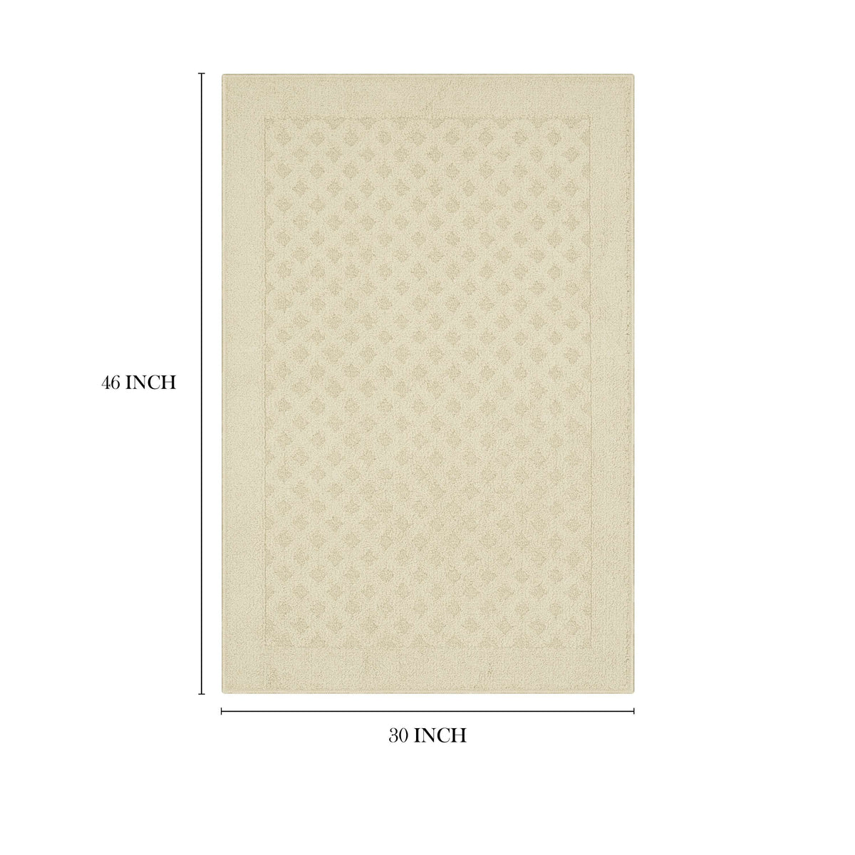 Velmora™ (2 pack) Dylan Solid Diamond Indoor Accent Rug, Beige, Skid-Resistant, 2 ft 6 in x 3 ft 10 in