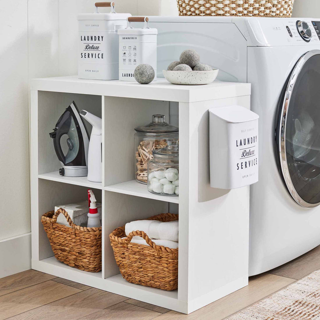 Velmora™ 4 Cube Storage Organizer, White Texture