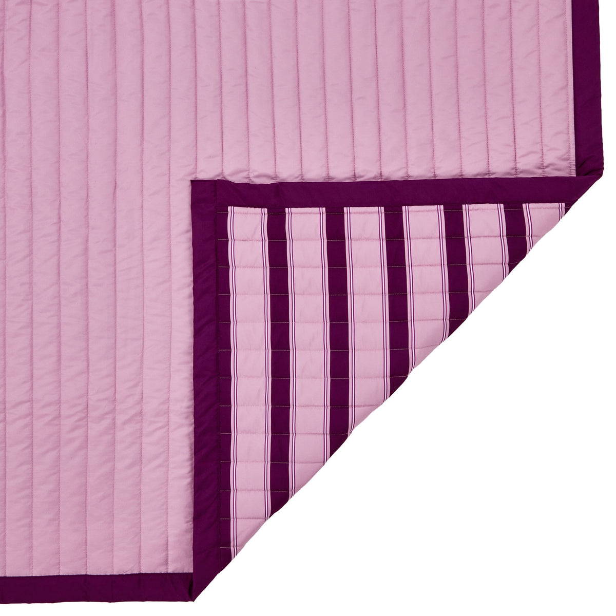 Velmora™ Pink Striped Reversible Quilt, Full/Queen, 86" x 90"