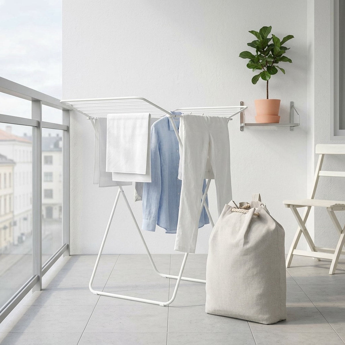 Velmora™ (2 pack) Polyester and Cotton Canvas Laundry Bag, Gray, 15 in W x 7 in D x 24.5 in H
