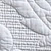 Velmora™ Paisley Medallion Cotton Quilt, King, White, Scalloped Bedding