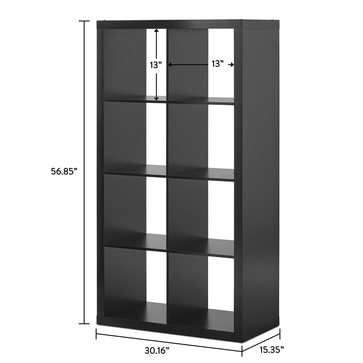 Velmora™ 8 Cube Storage Organizer, Solid Black
