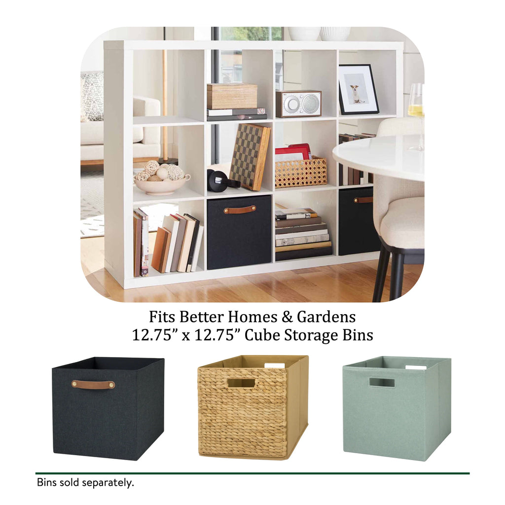Velmora™ (4 pack) 12 Cube Storage Organizer, White Texture