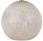 Velmora™ 20 in White Ball Table Lamp with White Shade
