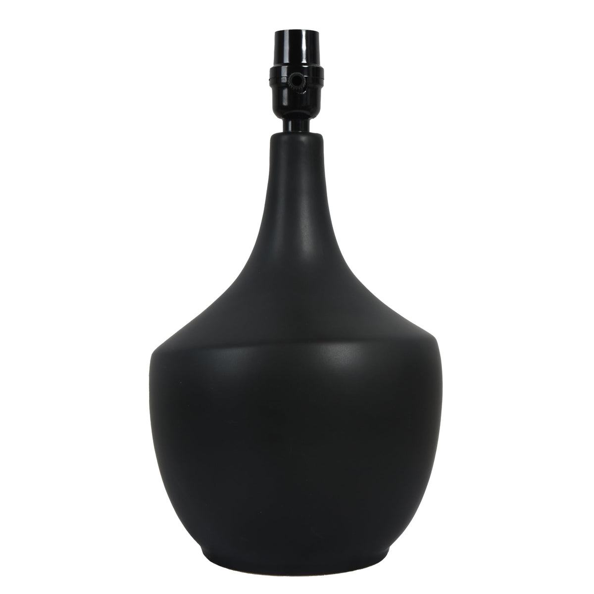 Velmora™ 22 in Black Ceramic Table Lamp with Oatmeal Linen Shade