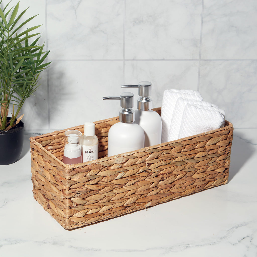 Velmora™ (4 pack) Brown Hyacinth Organizer Basket