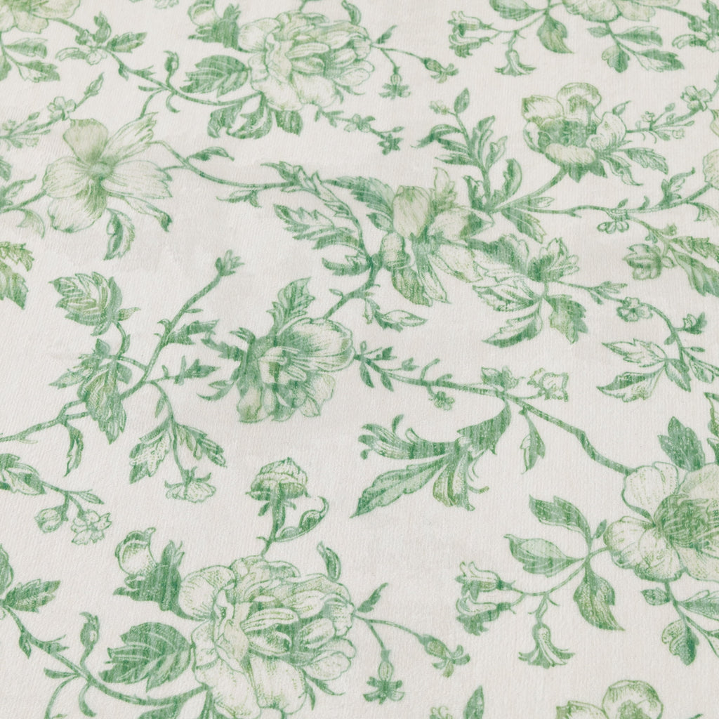 Velmora™ Green Floral Faux Fur Scalloped Indoor Area Rug, 4 ft x 5 ft 6 in