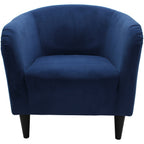 Velmora™ Microfiber Tub Accent Chair, Blue