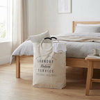 Velmora™ (2 pack) Deluxe Laundry Service Canvas Tote with Aluminum Handles