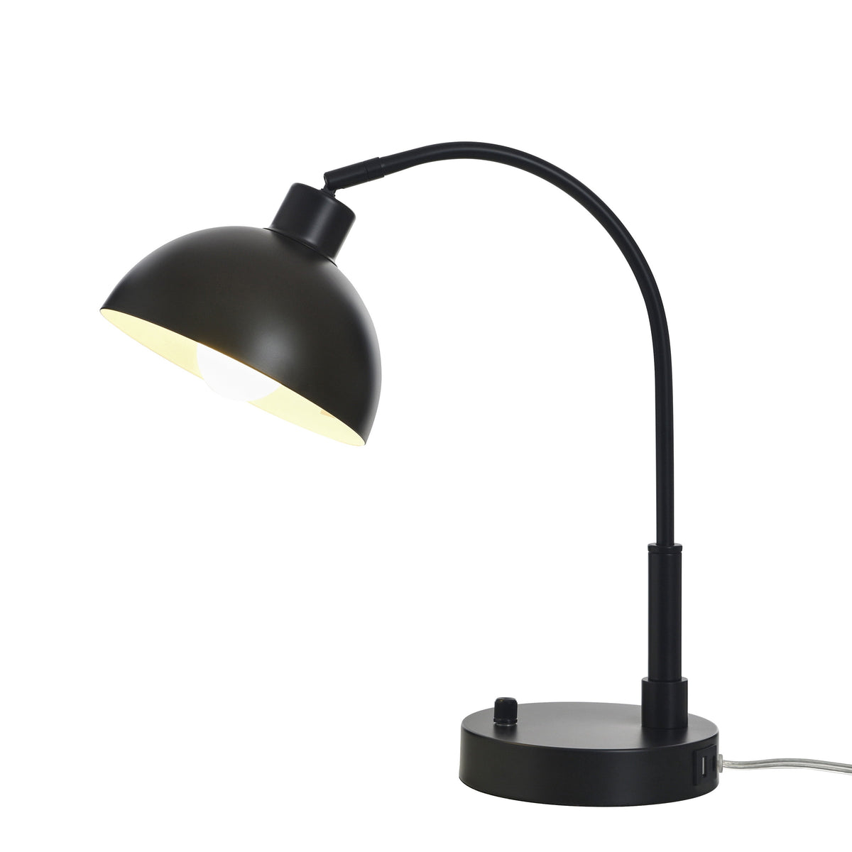 Velmora™ Black Finish Arch Dome Table Lamp