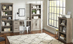 Velmora™ Glendale 5 Shelf Bookcase, Rustic Gray Finish