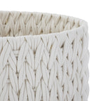 Velmora™ Extra Large White Woven Rope Decorative Storage Basket, 19 in x 15 in