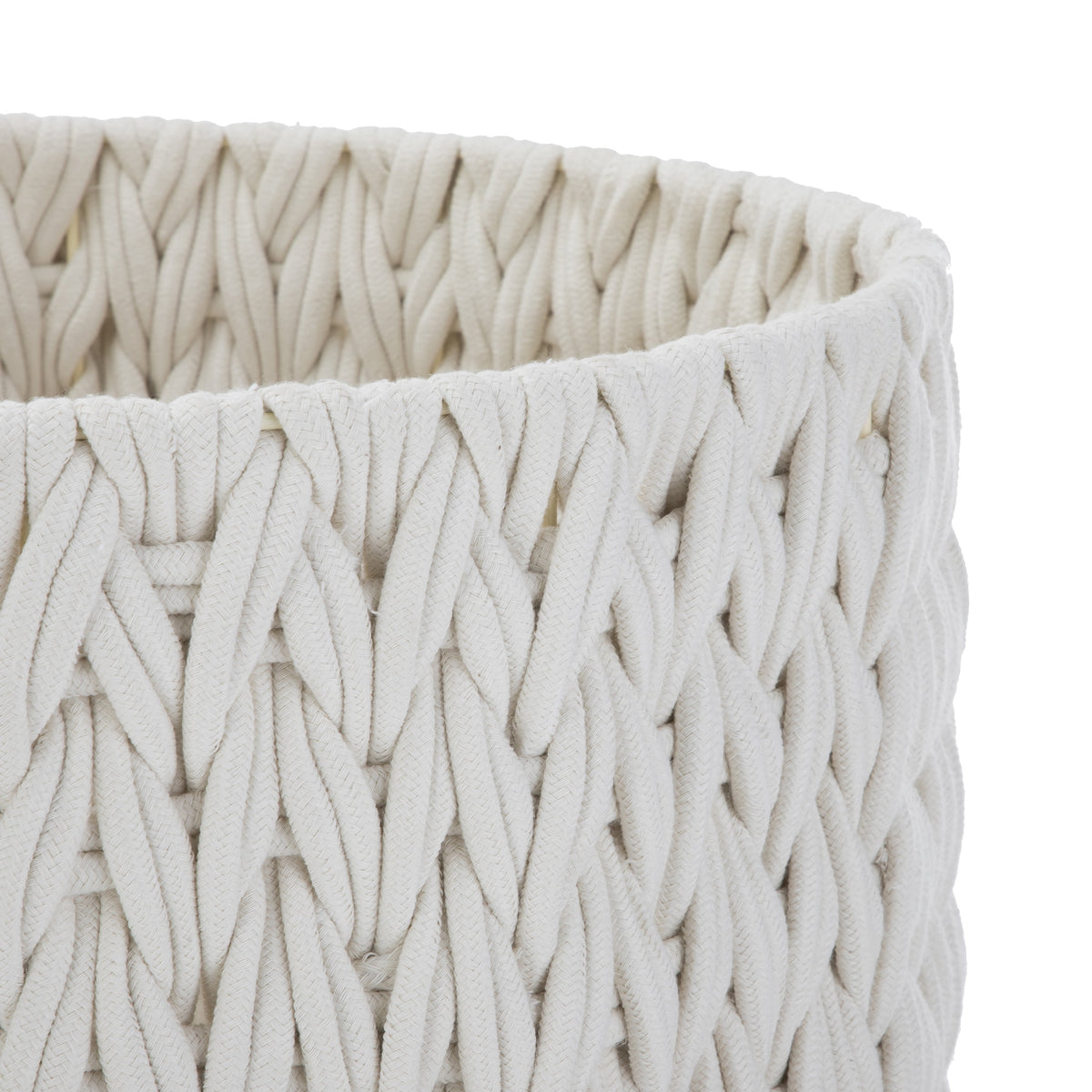 Velmora™ Extra Large White Woven Rope Decorative Storage Basket, 19 in x 15 in
