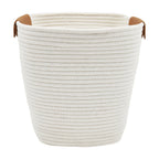 Velmora™ Large Cotton Rope Basket, White, 2 Pieces