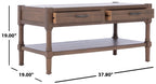 Velmora™ Filbert Solid 2 Drawer Coffee Table, Brown