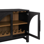 Velmora™ Juliet Arch Door Kitchen Console, Black Finish