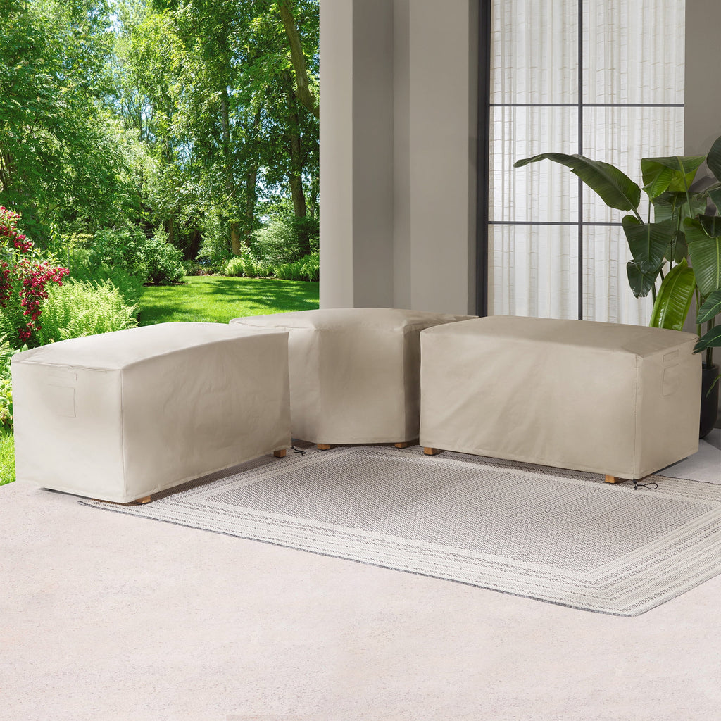 Velmora™ Juliet Outdoor Corner Chair with Patio Cover, Beige