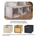 Velmora™ 5 Cube Vertical Storage Organizer, White Texture