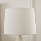 Velmora™ 17 in Reactive Glaze Ceramic Table Lamp with White Fabric Shade