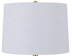 Velmora™ 20 in Table Lamp, Black Ball Base with White Shade