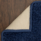 Velmora™ (2 pack) Traditional Solid Navy Youth Shag Indoor Area Rug, 5 ft x 7 ft